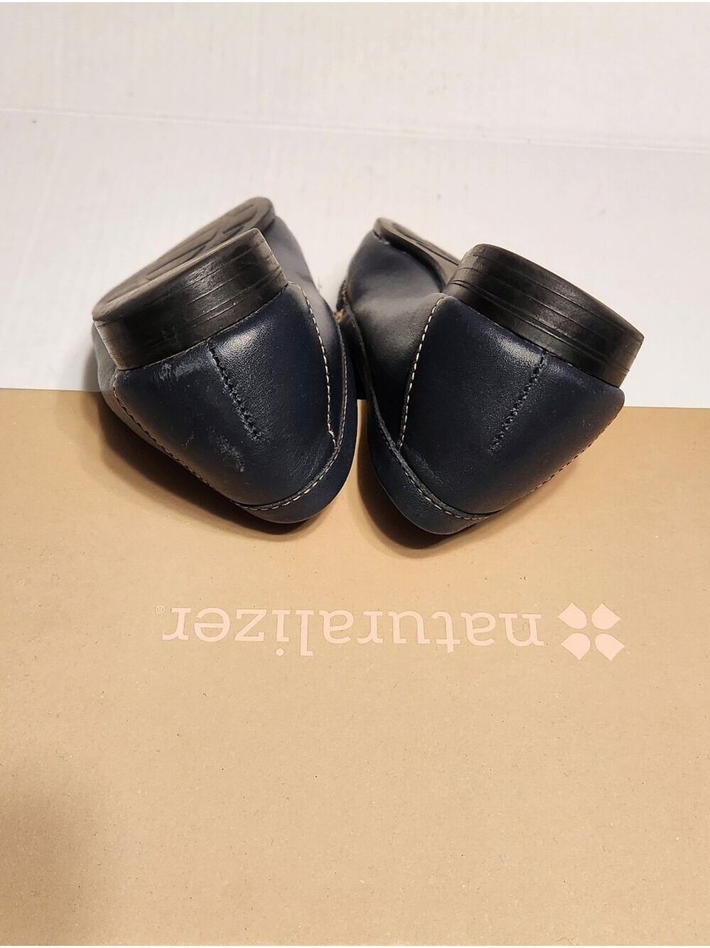 Naturalizer Simba Comfort Leather Slip-On Moccasin Loafer Flat Shoe Navy 6 M - Picture 7 of 10